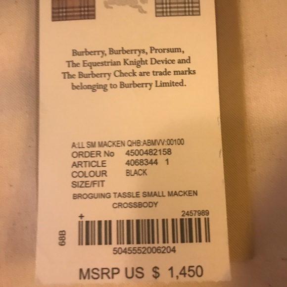 SOLD Authentic Burberry "Macken" Bag - Picture 6 of 8